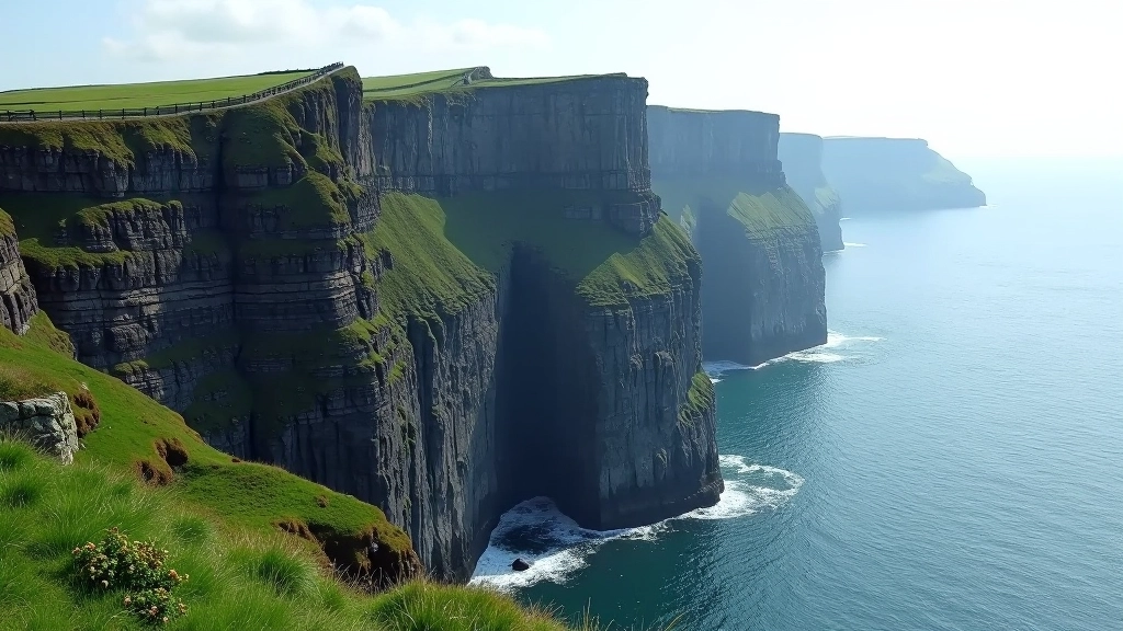 Cliffs of Moher dramatic vertical rock faces